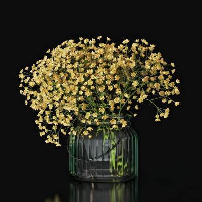 现代满天星花瓶花艺